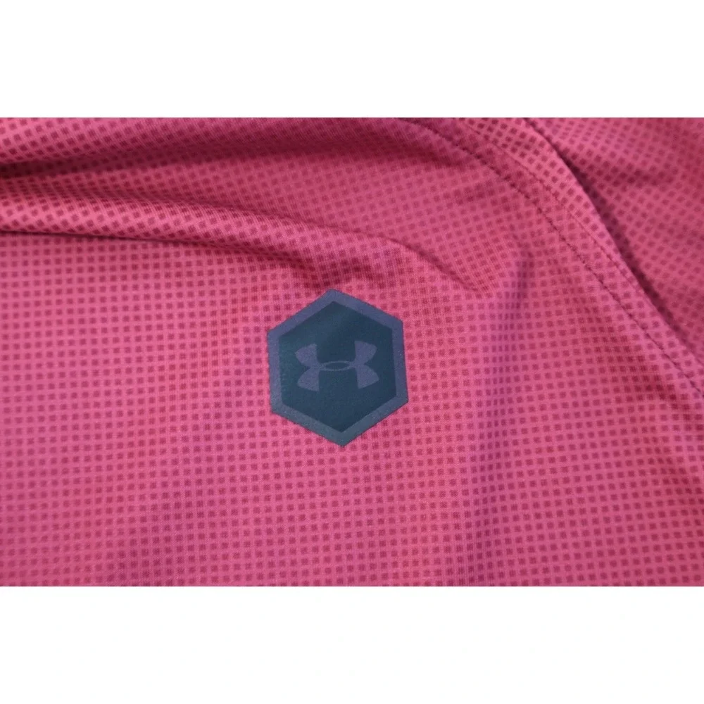 Under Armour Men L  The UA Rush Tee Red Fitted‎ Heat Gear Celliant Gradient Red